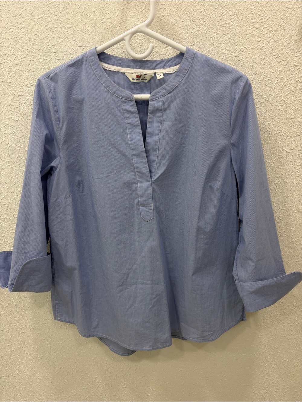 Vineyard Vines Light Blue Split-Neck Dress Shirt